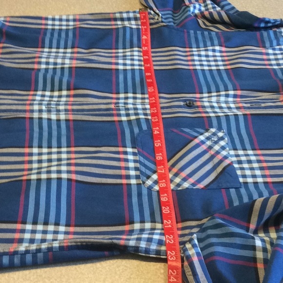 Penguin by Munsingwear Blue Button Down Plaid -L - Picture 10 of 16